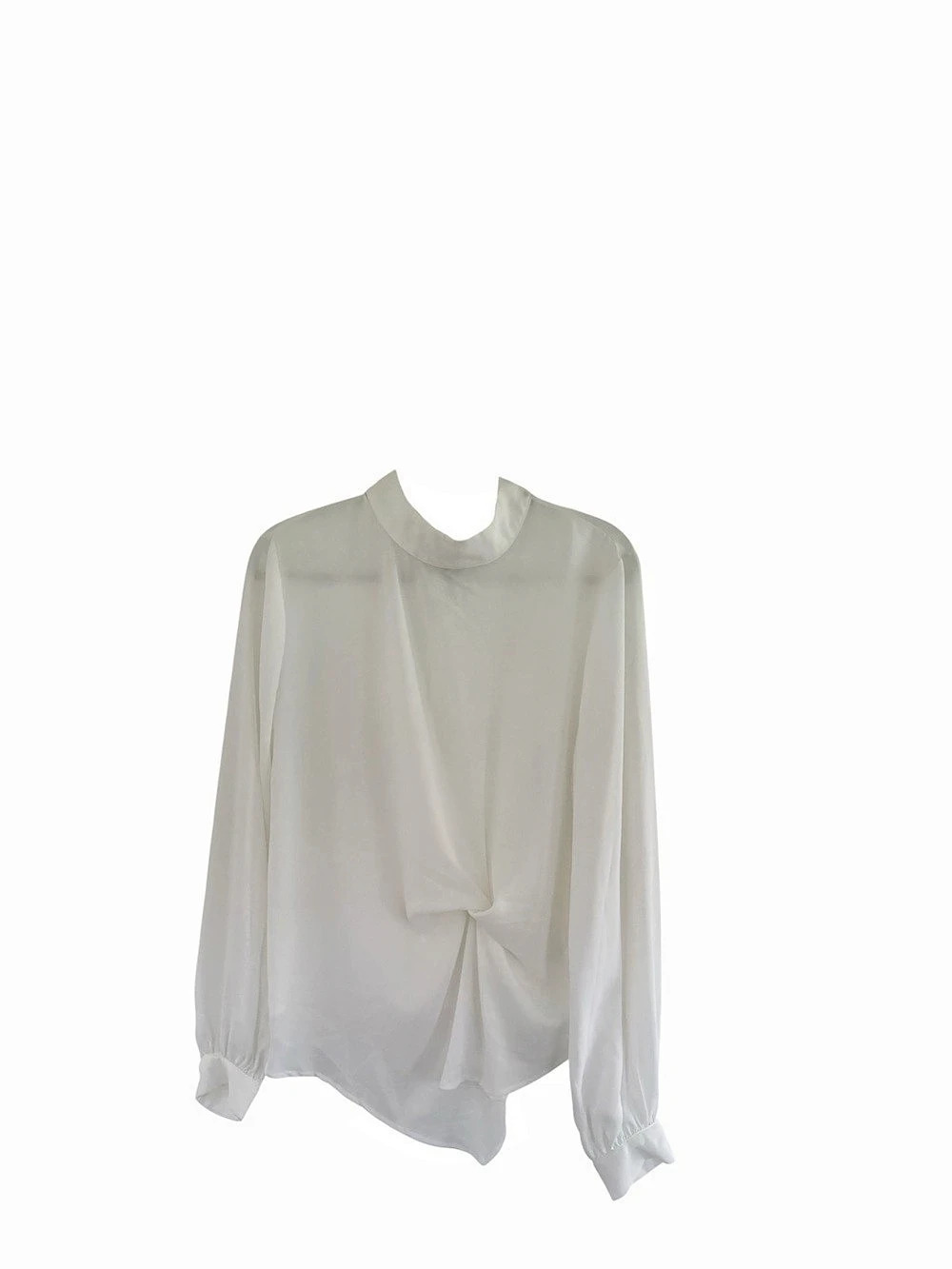 Fashion Nova Carla Blouse Twist Front Blouse in White Size Large NWT